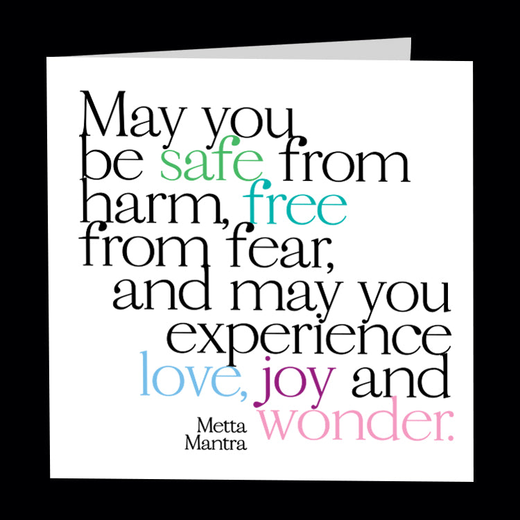 "may you be safe" card