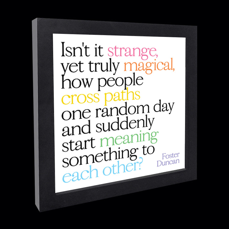 "isn't it strange" card