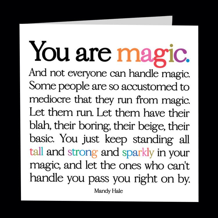 "you are magic" card