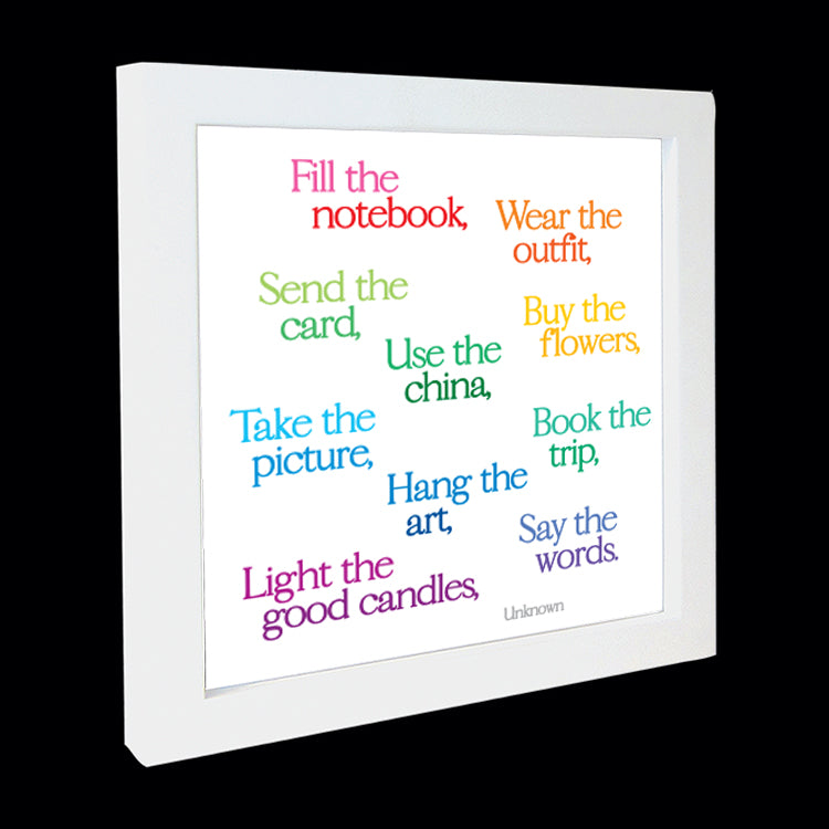 "fill the notebook" card