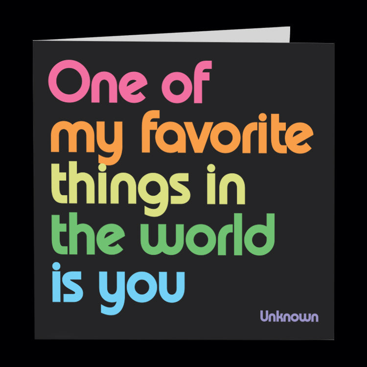 "one of my favorite things" card