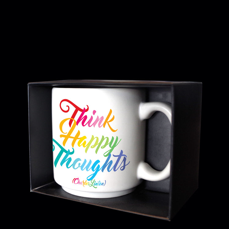 "happy thoughts" mini mug