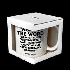 "what's the word" mug