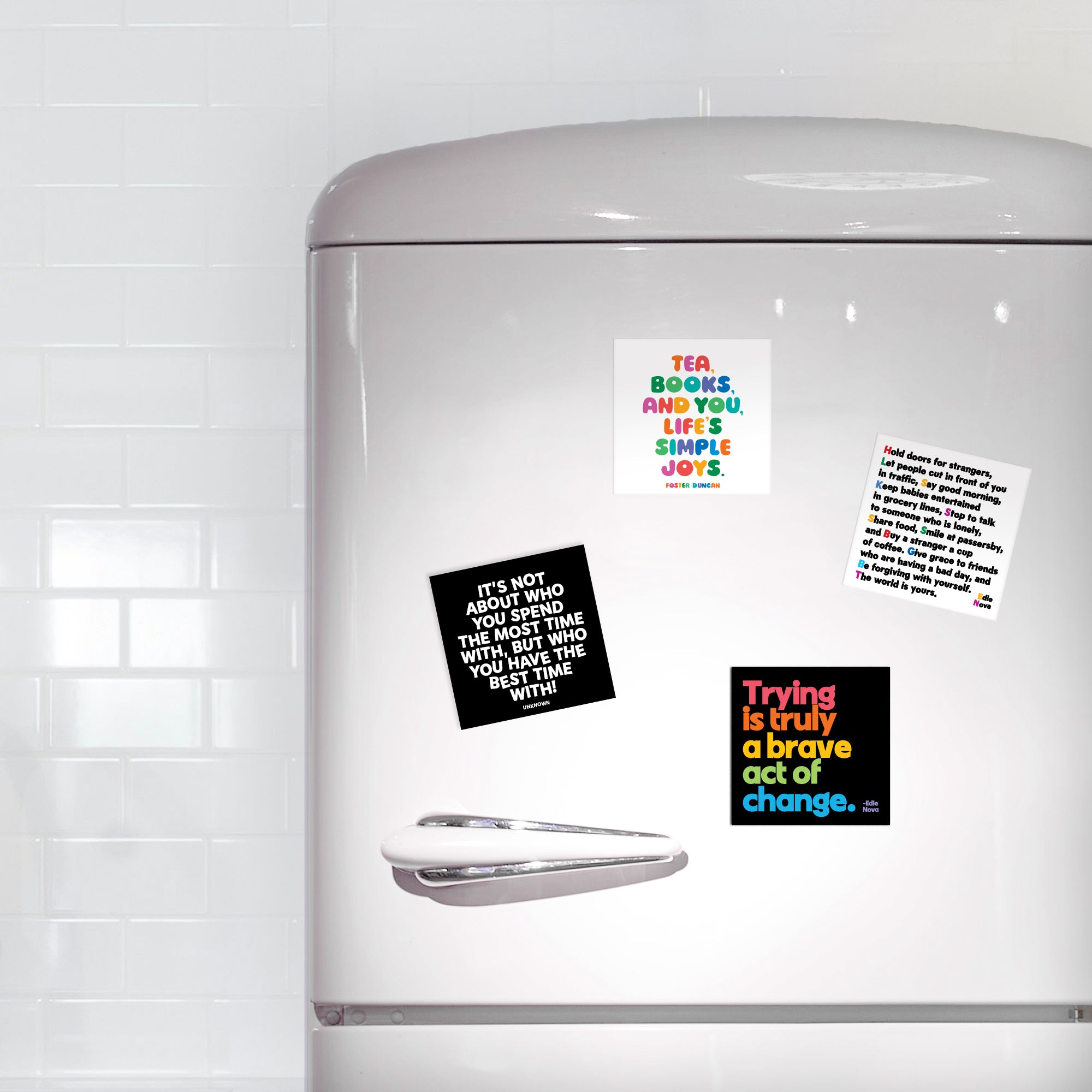 "hold doors for strangers" magnet