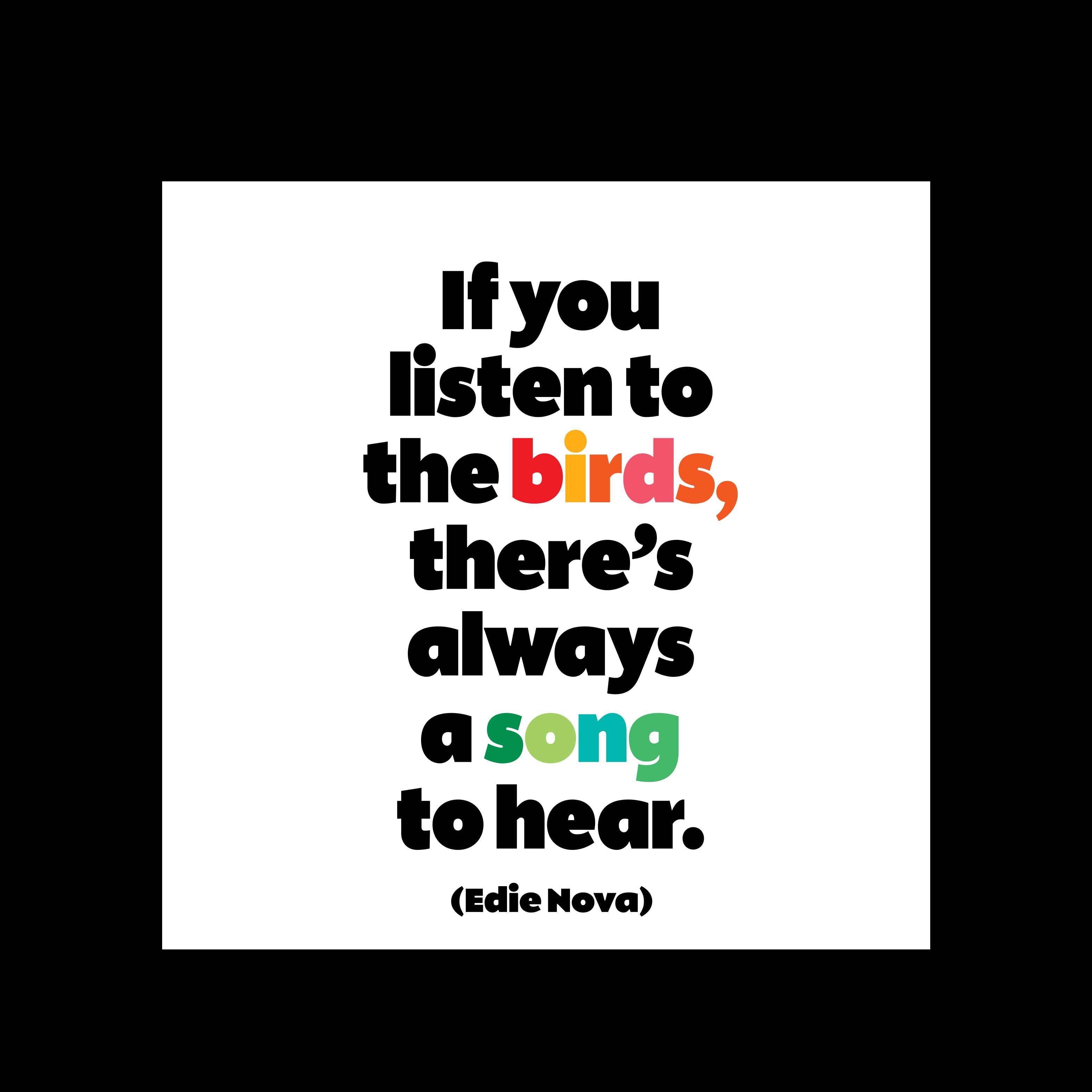 "if you listen to the birds" magnet