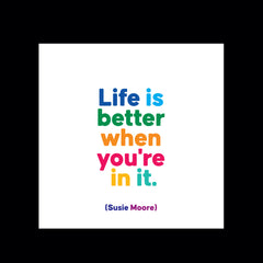 "life is better" magnet