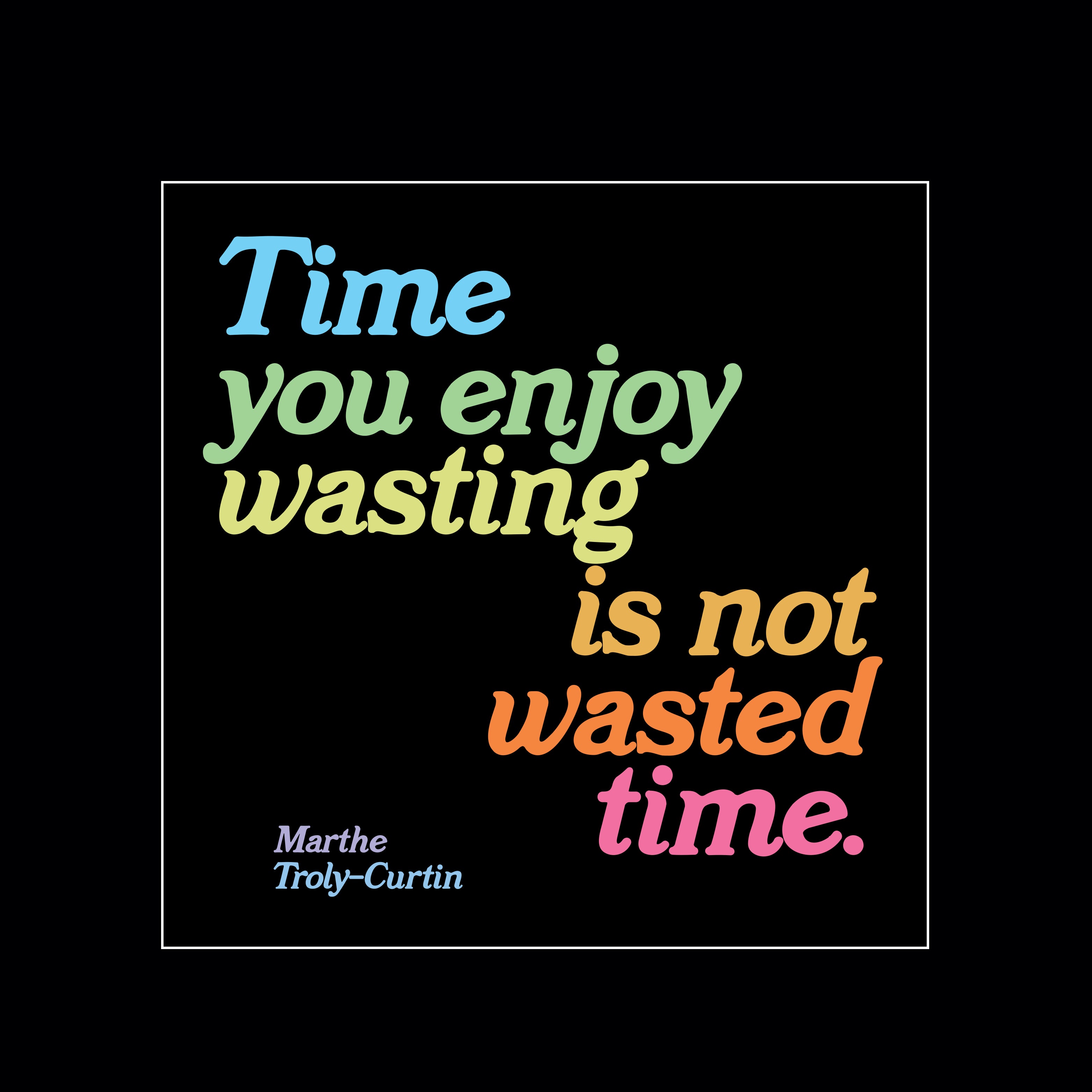 "time you enjoy wasting" magnet