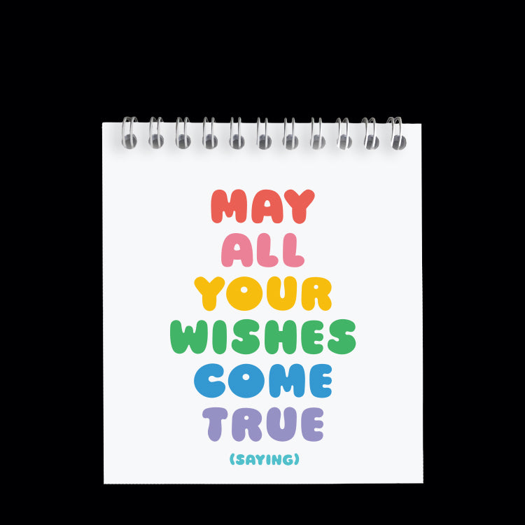 "all your wishes" spiral notepad
