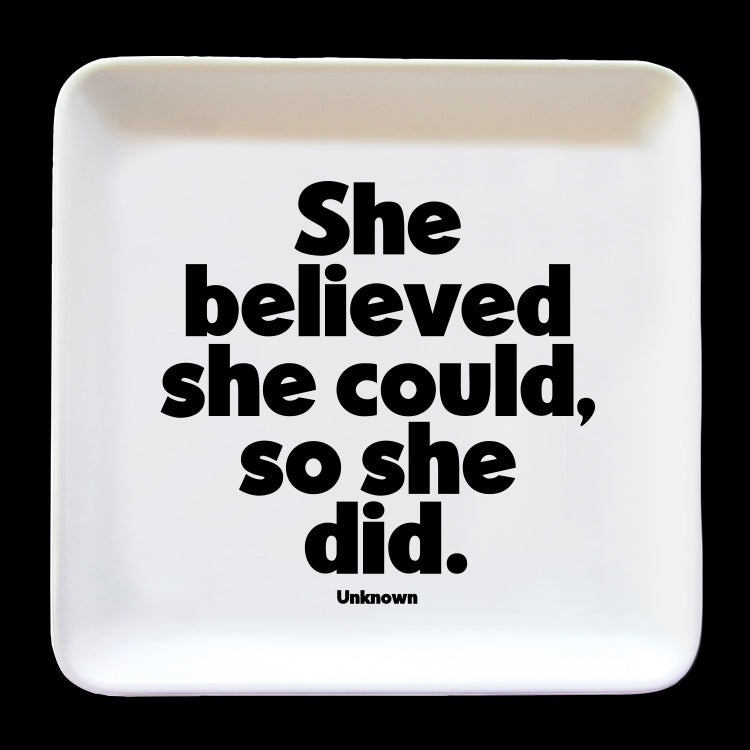"she believed she could" trinket dish