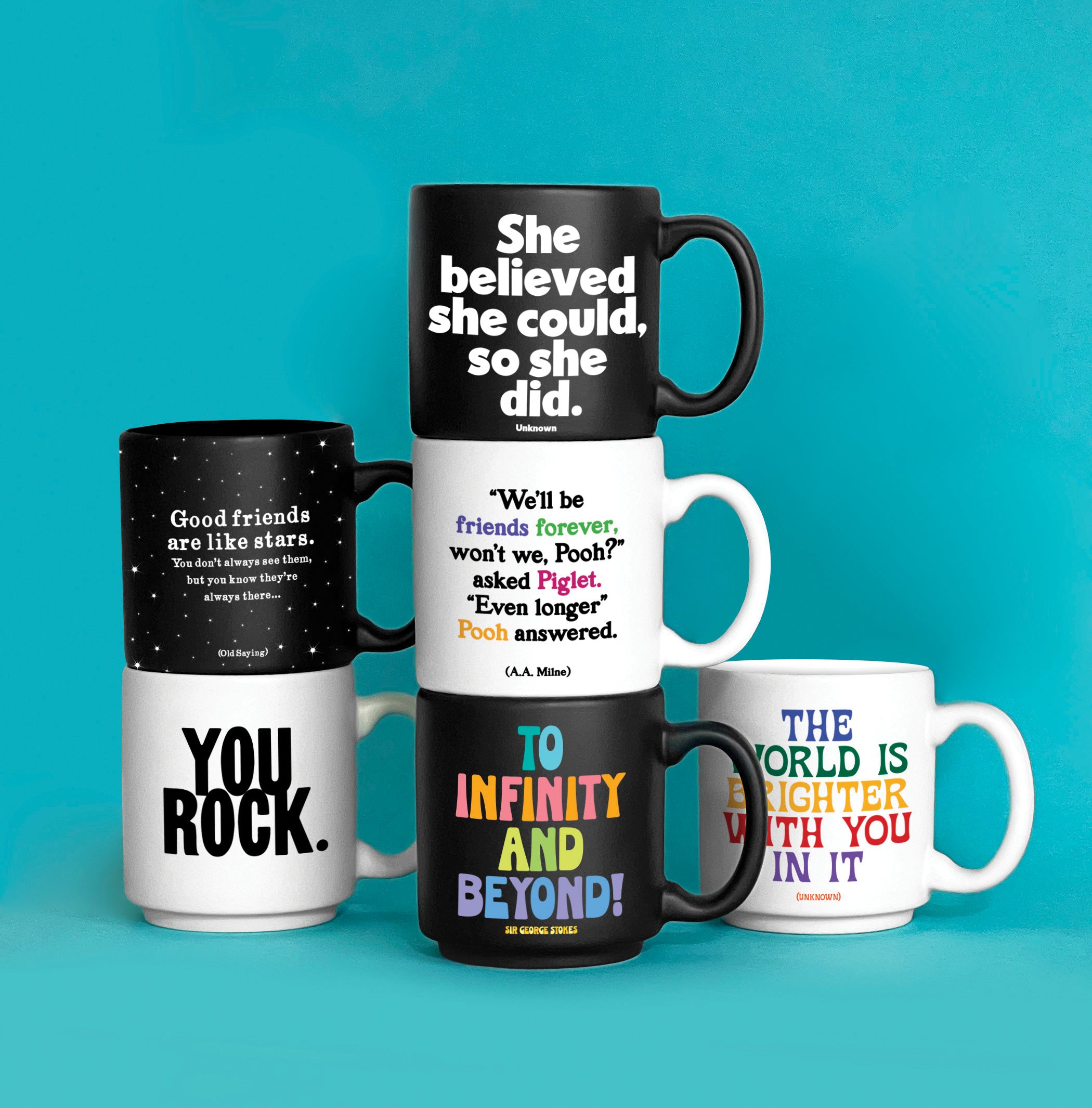"anyone can be cool" mini mug