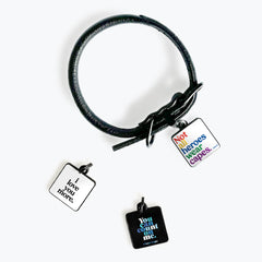 "count on me" pet collar charm