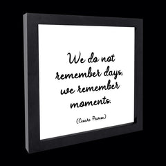 "we remember moments" card