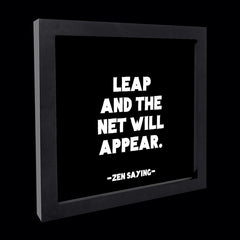 "leap and the net will appear" card