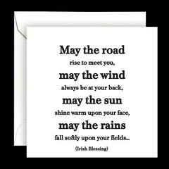 "may the road rise" card
