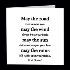"may the road rise" card