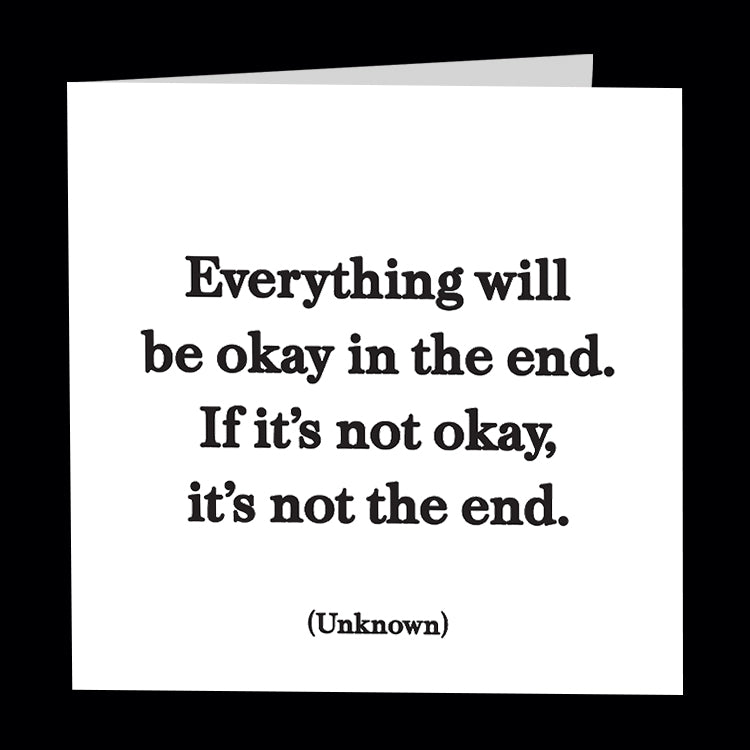 "everything will be okay" card