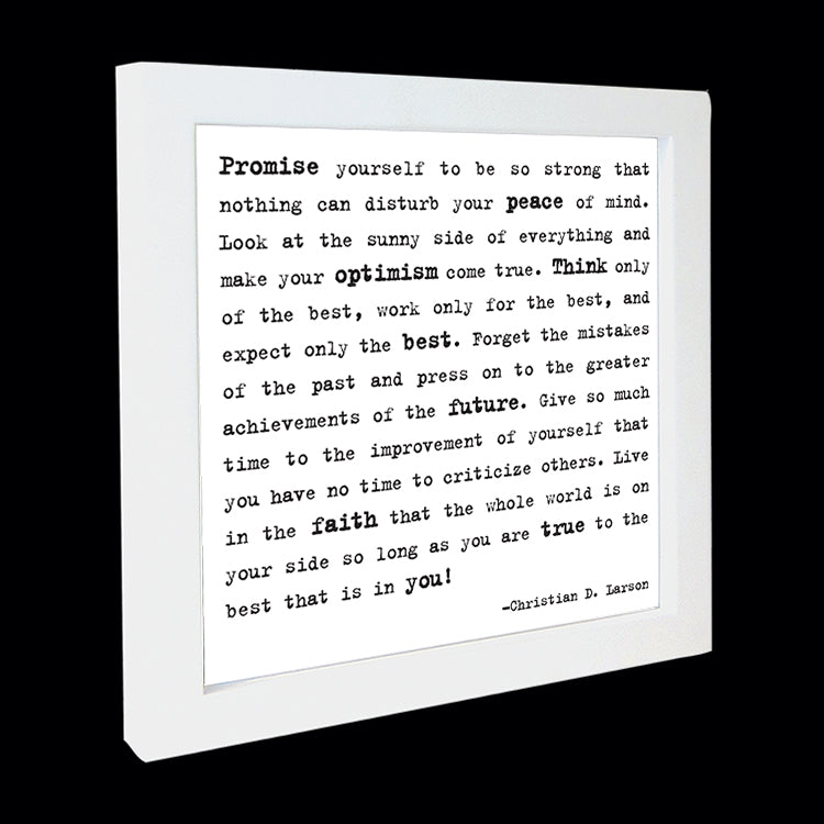 "promise yourself" card