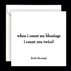 "when i count my blessings" card