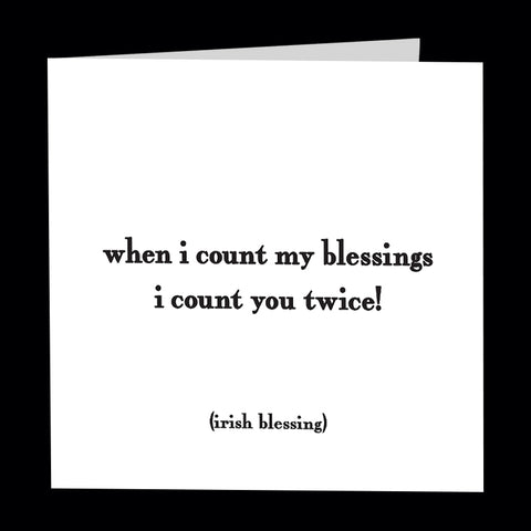 "when i count my blessings" card