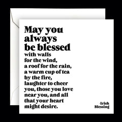 "may you always be blessed" card