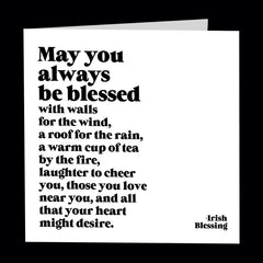 "may you always be blessed" card