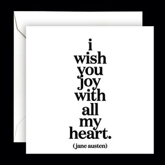"i wish you joy" card