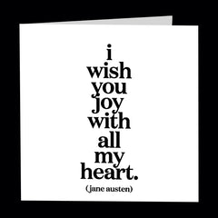 "i wish you joy" card