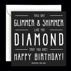 "glimmer & shimmer" card