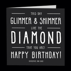 "glimmer & shimmer" card