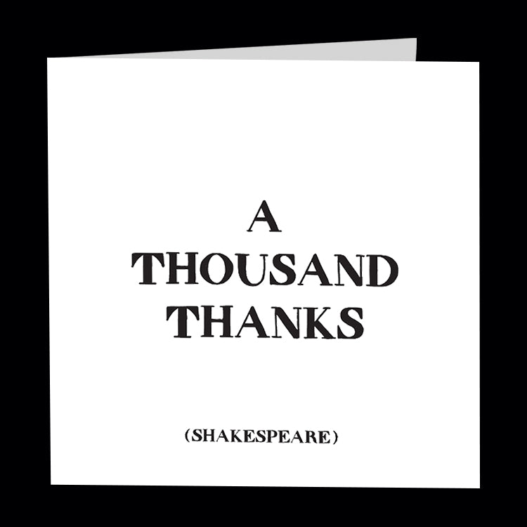 "a thousand thanks" card