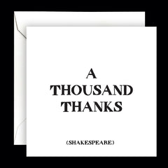 "a thousand thanks" card