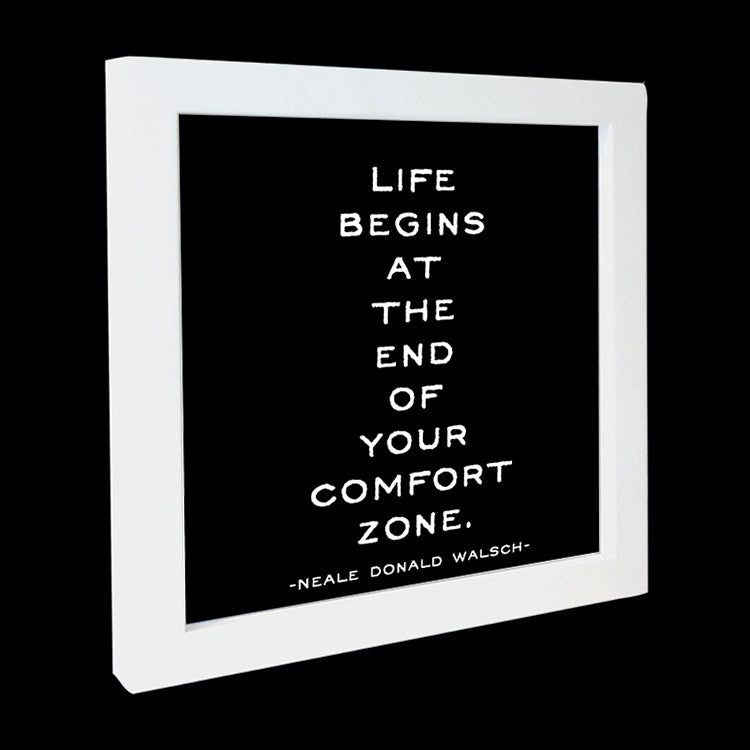 "comfort zone" card