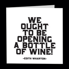 "bottle of wine" card