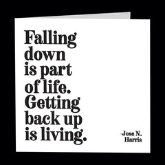 "falling down" card
