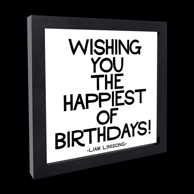 "wishing you the happiest of birthdays" card