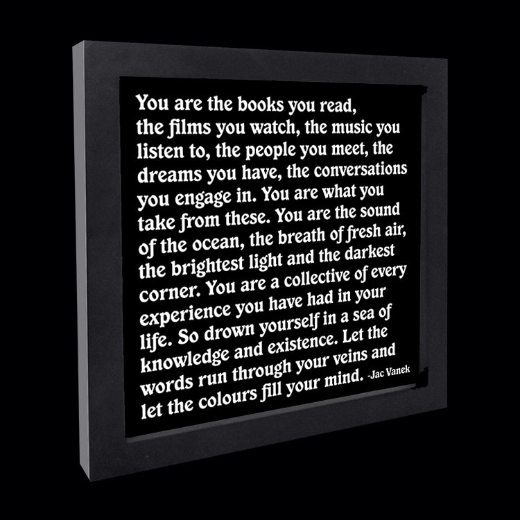 "you are the books you read" card