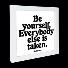 "be yourself" card