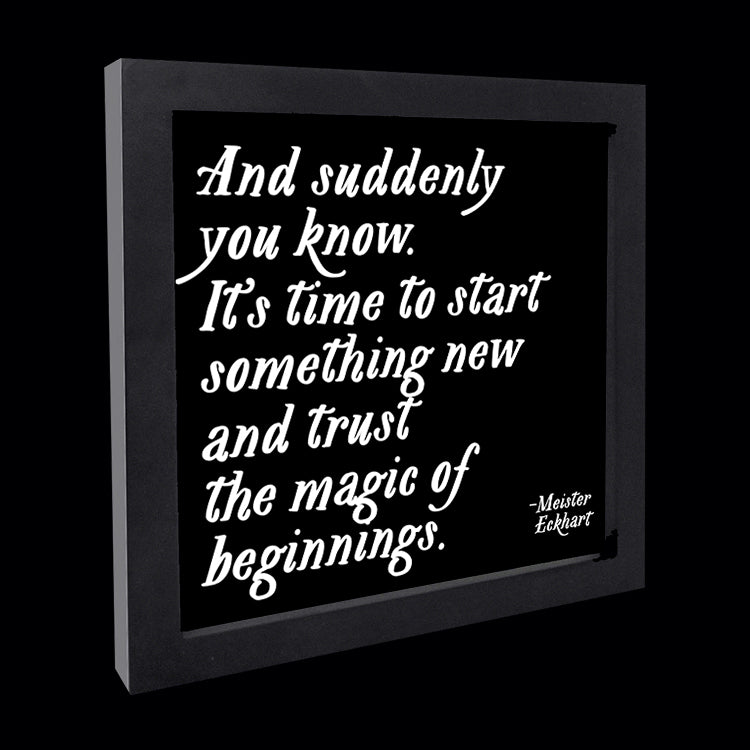 "the magic of beginnings" card