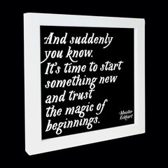 "the magic of beginnings" card