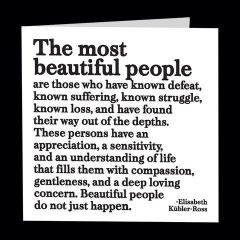 "the most beautiful people" card