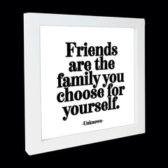 "friends are the family" card