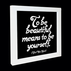 "to be beautiful" card
