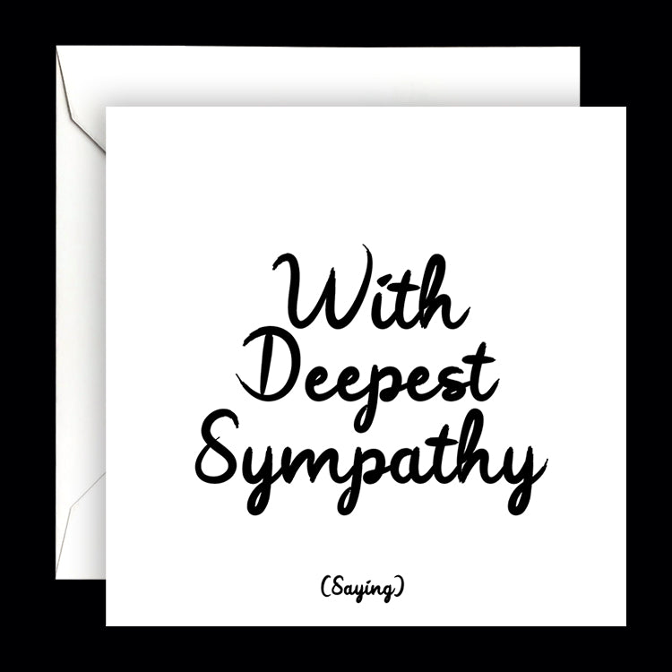 "with deepest sympathy" card