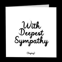 "with deepest sympathy" card