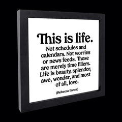 "this is life." card