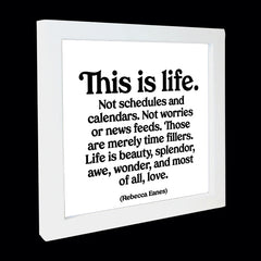 "this is life." card