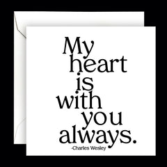 "my heart is with you always" card