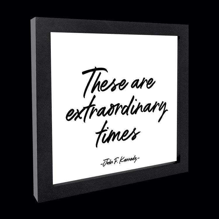 "these are extraordinary times" card