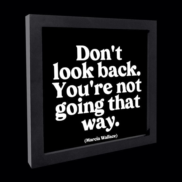 "don't look back" card