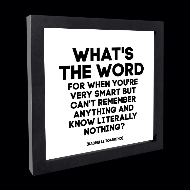 "what's the word" card